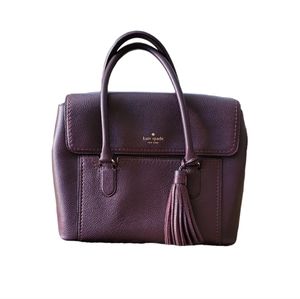 Kate Spade Mccall Street Nicolle Mahogany Leather Satchel